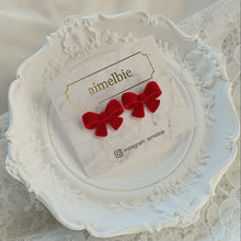 Load image into Gallery viewer, Red Ribbon Earrings - Small