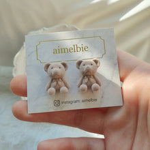 Load image into Gallery viewer, Brown Teddy Bear Earrings