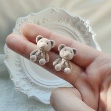 Load image into Gallery viewer, Brown Teddy Bear Earrings