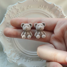 Load image into Gallery viewer, Brown Teddy Bear Earrings