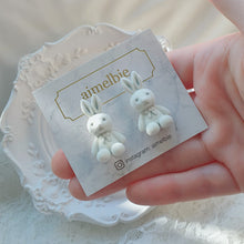 Load image into Gallery viewer, White Bunny Earrings