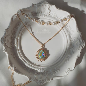 Magic Teardrops Layered Necklace - Aurora