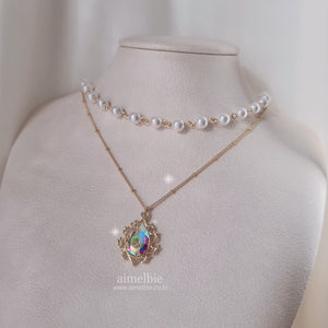 Magic Teardrops Layered Necklace - Aurora