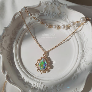 Magic Teardrops Layered Necklace - Aurora