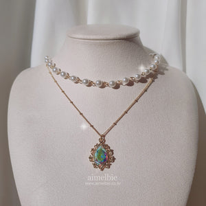 Magic Teardrops Layered Necklace - Aurora