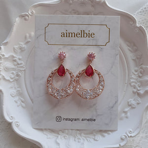 Ruby Oriental Queen Earrings