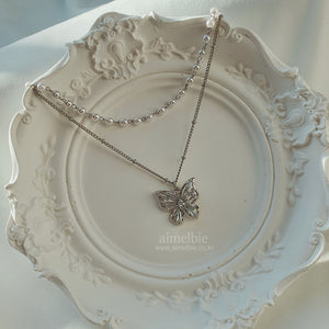 [(G)I-DLE Miyeon Necklace] Butterfly Fairy Layered Necklace