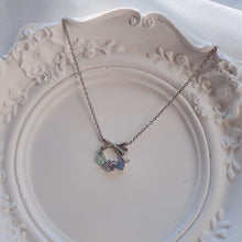Load image into Gallery viewer, Petit Ribbon Wreath Necklace - Silver