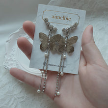 Load image into Gallery viewer, Bling Butterfly Earrings - Longdrop (STAYC Isa, Woo!ah! Minseo Earrings)