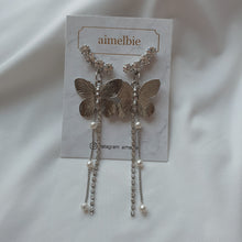 Load image into Gallery viewer, Bling Butterfly Earrings - Longdrop (STAYC Isa, Woo!ah! Minseo Earrings)