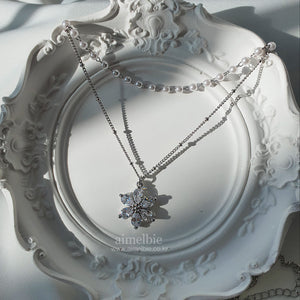 Daisy Layered Necklace - Silver (STAYC J, Seeun Necklace)