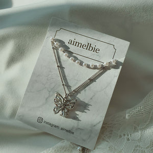 Butterfly Fairy Layered Necklace ((G)I-DLE Miyeon Necklace)