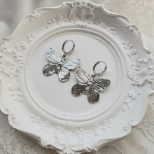 Load image into Gallery viewer, Vintage Butterfly Huggies Earrings