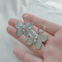 Load image into Gallery viewer, Vintage Butterfly Huggies Earrings