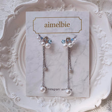Load image into Gallery viewer, Pearl and Jewel Wing Earrings