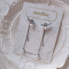 Load image into Gallery viewer, Pearl and Jewel Wing Earrings