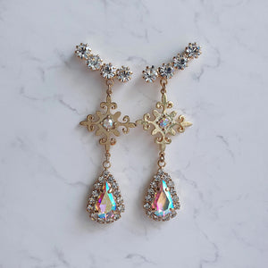 Aurora Crystal Elf Earrings