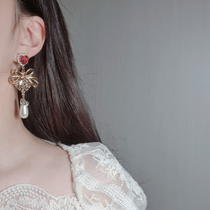 Ribbon Party Earrings - Rosepink