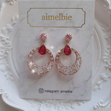 Load image into Gallery viewer, Ruby Oriental Queen Earrings