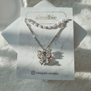 Butterfly Fairy Layered Necklace ((G)I-DLE Miyeon Necklace)