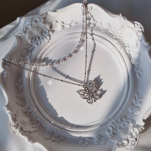 Butterfly Fairy Layered Necklace ((G)I-DLE Miyeon Necklace)