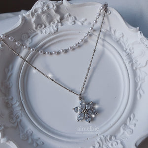 Daisy Layered Necklace - Silver (STAYC J, Seeun Necklace)