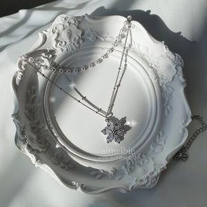 Daisy Layered Necklace - Silver (STAYC J, Seeun Necklace)