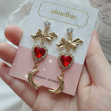 Load image into Gallery viewer, Moon Witch Earrings - Red