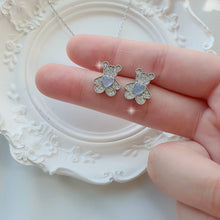 Load image into Gallery viewer, Baby Bear Earrings - Powder Grey Blue