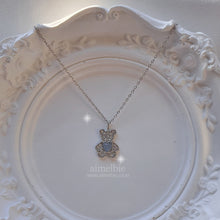 Load image into Gallery viewer, Baby Bear Necklace - Powder Grey Blue