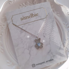 Load image into Gallery viewer, Baby Bear Necklace - Powder Grey Blue