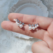 Load image into Gallery viewer, Pearl and Jewel Wing Earrings