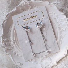 Load image into Gallery viewer, Pearl and Jewel Wing Earrings