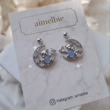 Load image into Gallery viewer, Bear On The Moon Earrings - Blue