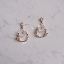 Load image into Gallery viewer, Baby Cherry Blossom Earrings - White