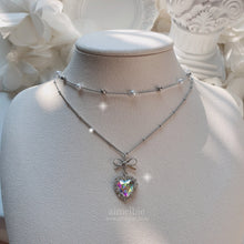 Load image into Gallery viewer, Rainbow Heart Princess Layered Necklace (Jung Wooyeon, Rocket Punch Sohee Necklace)