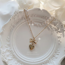 Load image into Gallery viewer, Vintage Gold Heart Layered Necklace