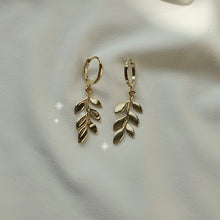 Load image into Gallery viewer, Forest Leaves Huggies Earrings - Gold