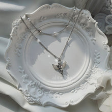 Load image into Gallery viewer, Baby Angel Layered Necklace - Silver ver. (KISS OF LIFE Belle Neklace)