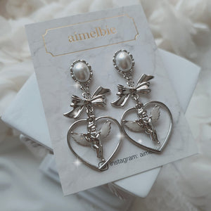 Baby Angel Earrings - Silver ver. (Kara Youngji Earrings)