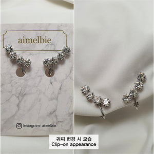 Simple Wing Earrings - Silver (VIVIZ Sinb and Oh My Girl Binnie Earrings)