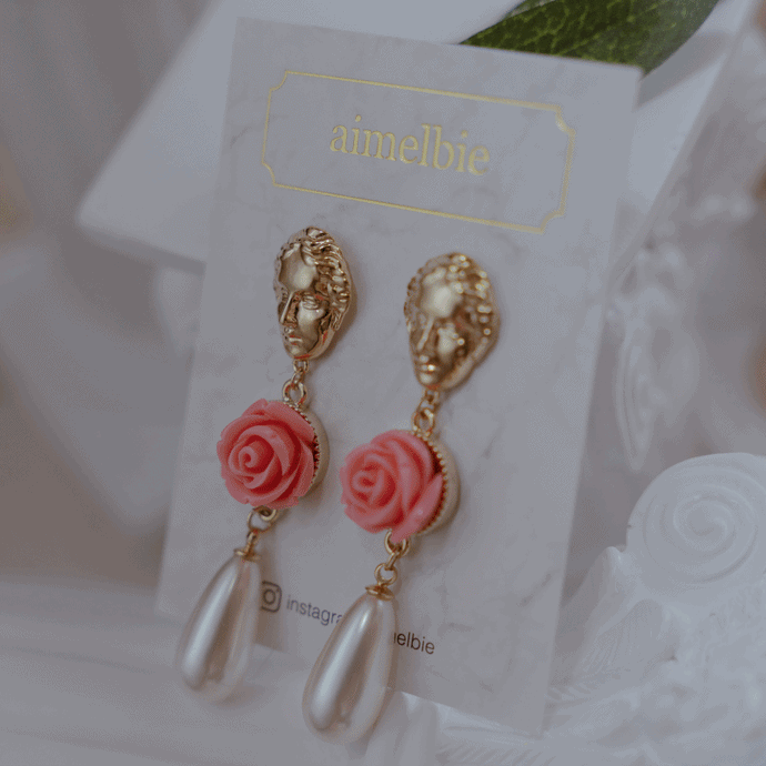 Aphrodite Series - The Rose Garden Earrings (Pink ver.)