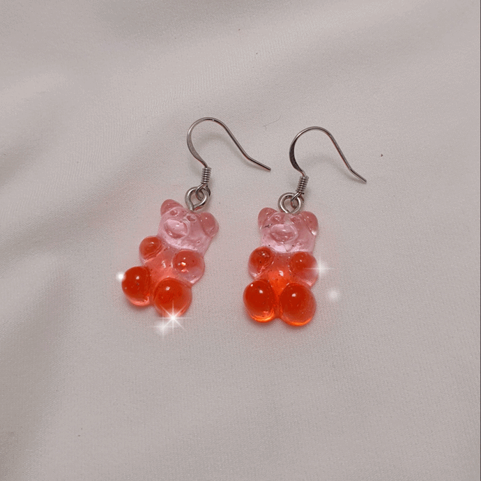 Gummy Bear Earrings - Grapefruit