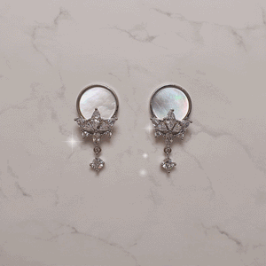Angelic Mother of Pearl Earrings - Silver