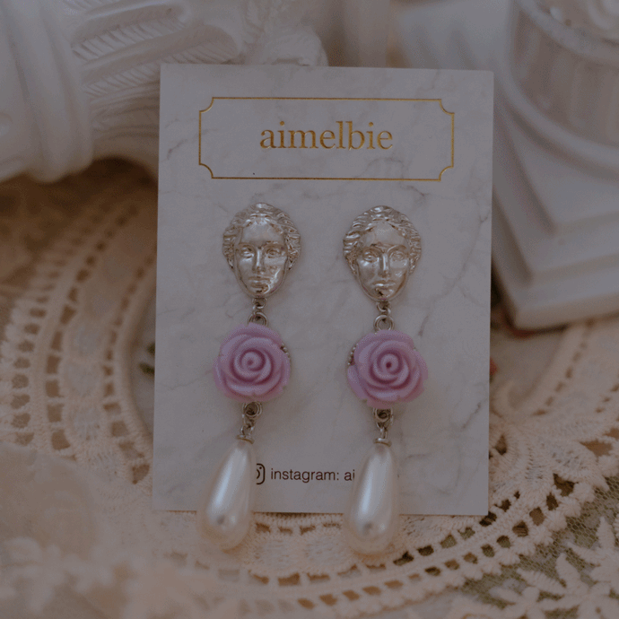 Aphrodite Series - The Rose Garden Earrings (Violet ver.)