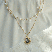 Load image into Gallery viewer, Magic Teardrops Layered Necklace - Black Diamond