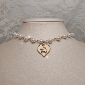 Baby Angel Pearl Choker - Gold ver. (Billlie Tsuki Necklace)