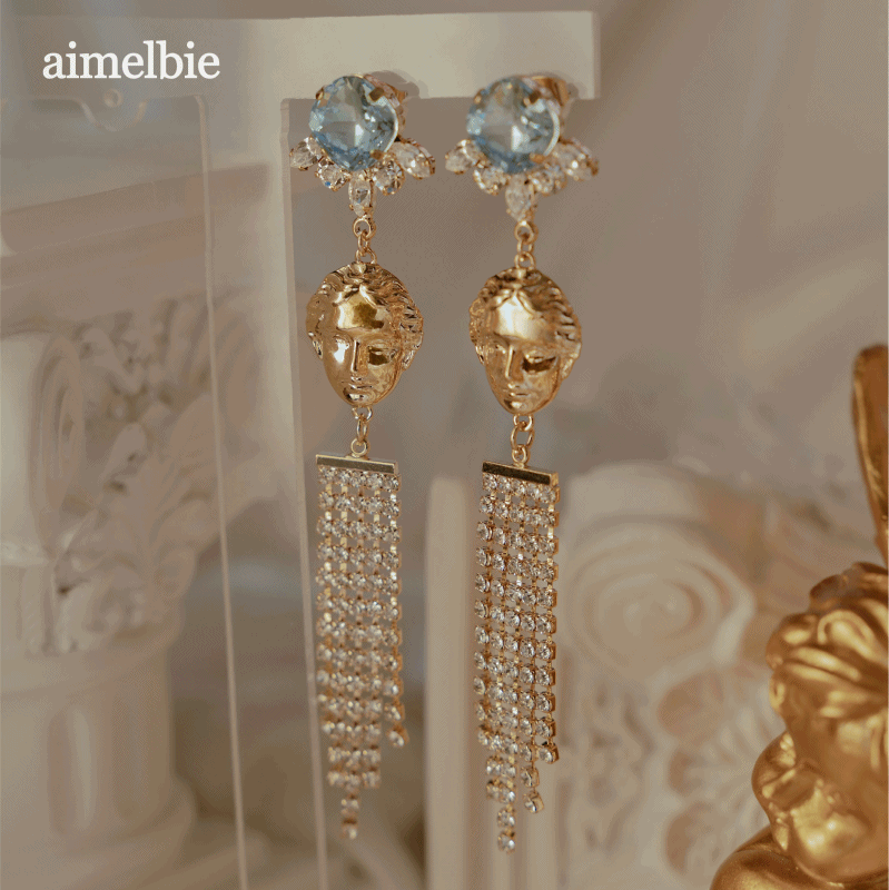 Aphrodite Series - Light Sapphire Jewel Queen Earrings