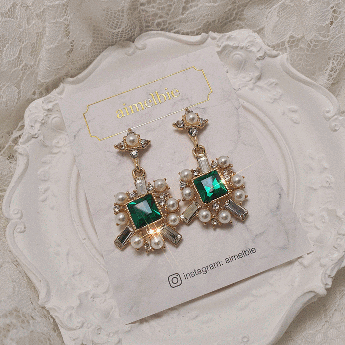 Emerald Royal Party Earrings
