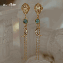 Load image into Gallery viewer, Aphrodite Series - Under the Moonlight Earrings (Aqua ver.)